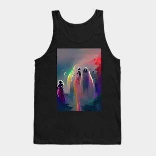 EYECATCHING RAINBOW GHOSTS ON HALLOWEEN Tank Top